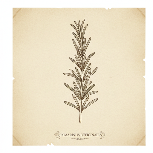 A herbarium sheet of rosemary.